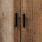 Cyrille Modern and Contemporary Farmhouse Rustic Finished Wood 4-Door Shoe Cabinet FredCo