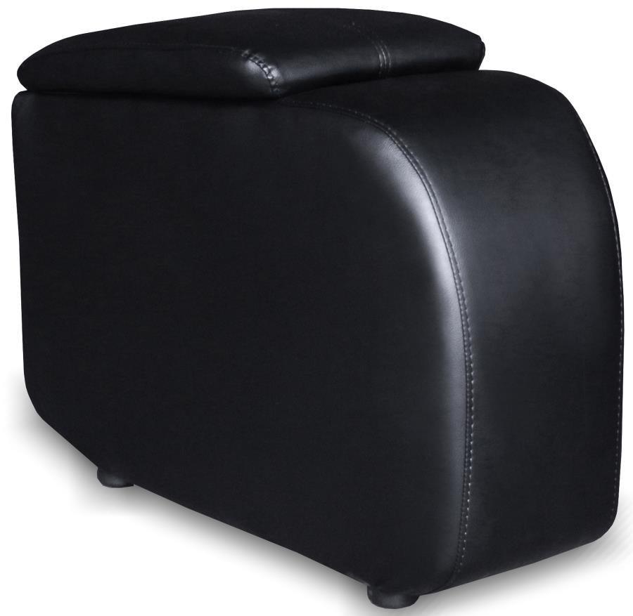 Cyrus Upholstered Recliner Living Room Set Black 600001-S3A Coaster FredCo