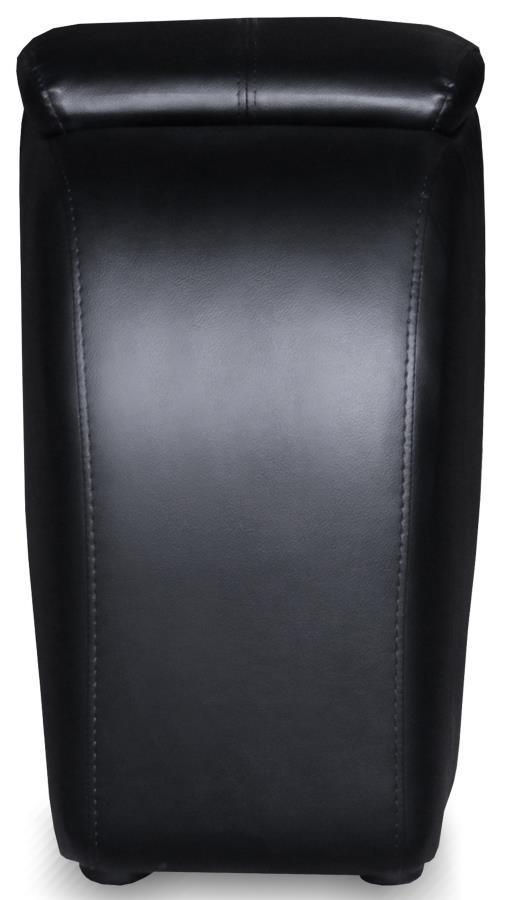 Cyrus Upholstered Recliner Living Room Set Black 600001-S3A Coaster FredCo