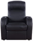 Cyrus Upholstered Recliner Living Room Set Black 600001-S3A Coaster FredCo