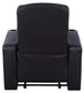 Cyrus Upholstered Recliner Living Room Set Black 600001-S3B Coaster FredCo