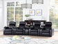 Cyrus Upholstered Recliner Living Room Set Black 600001-S4B Coaster FredCo