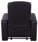 Cyrus Upholstered Recliner Living Room Set Black 600001-S5A Coaster FredCo