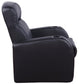 Cyrus Upholstered Recliner Living Room Set Black 600001-S5B Coaster FredCo