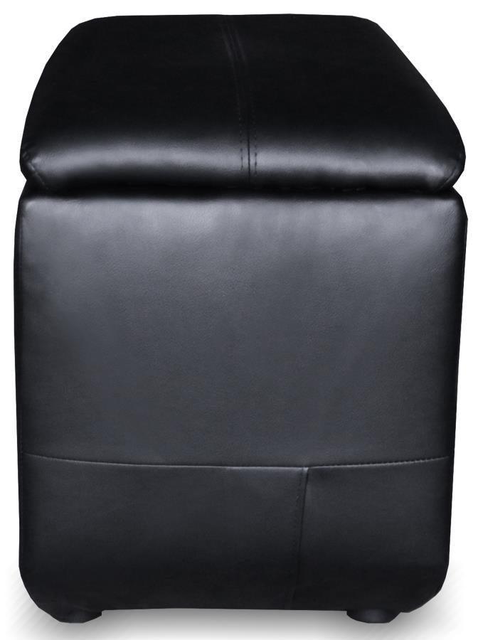 Cyrus Upholstered Recliner Living Room Set Black 600001-S5B Coaster FredCo
