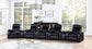 Cyrus Upholstered Recliner Living Room Set Black 600001-S5B Coaster FredCo