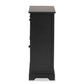 Dacey Mid-Century Modern Transitional Espresso Brown Finished Wood and Rattan 2-Drawer Storage Cabinet FredCo