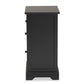 Dacey Mid-Century Modern Transitional Espresso Brown Finished Wood and Rattan 3-Drawer Storage Cabinet FredCo