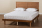 Daina Mid-Century Modern Ash Walnut Finished Wood Full Size Platform Bed FredCo