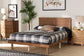 Daina Mid-Century Modern Ash Walnut Finished Wood Full Size Platform Bed FredCo
