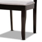Daisy Modern and Contemporary Grey Fabric Upholstered and Dark Brown Finished Wood 5-Piece Dining Set FredCo