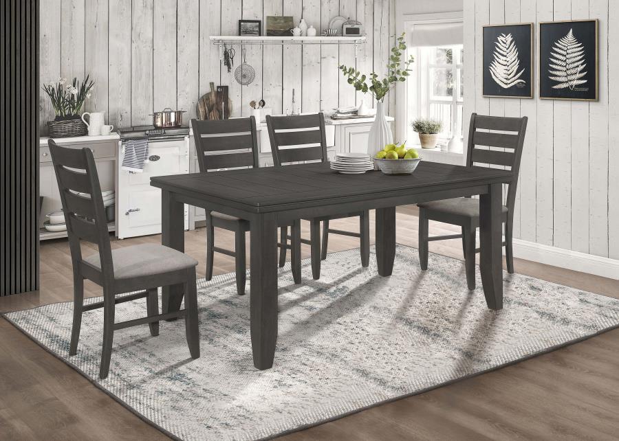 Dalila 5-piece Rectangular Dining Set Grey and Dark Grey 102721GRY-S5 Coaster FredCo