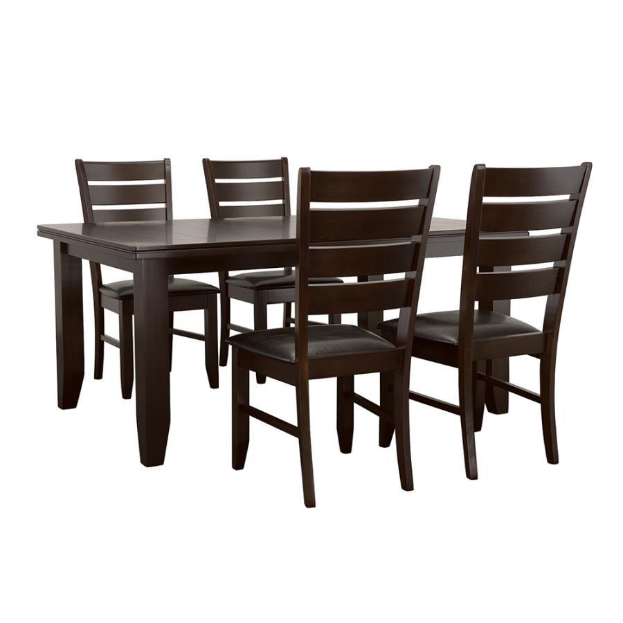 Dalila Dining Room Set Cappuccino and Black 102721-S5 Coaster FredCo
