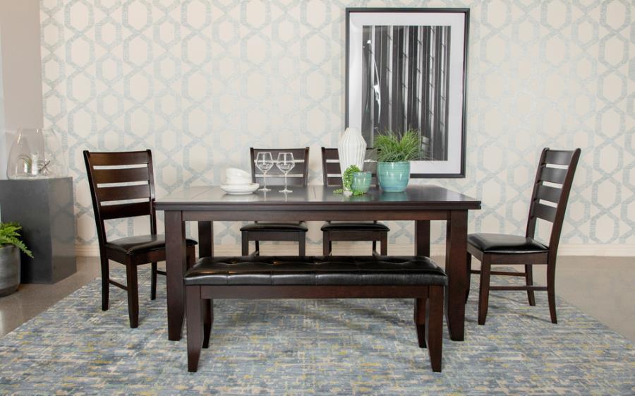 Dalila Dining Room Set Cappuccino and Black 102721-S6 Coaster FredCo