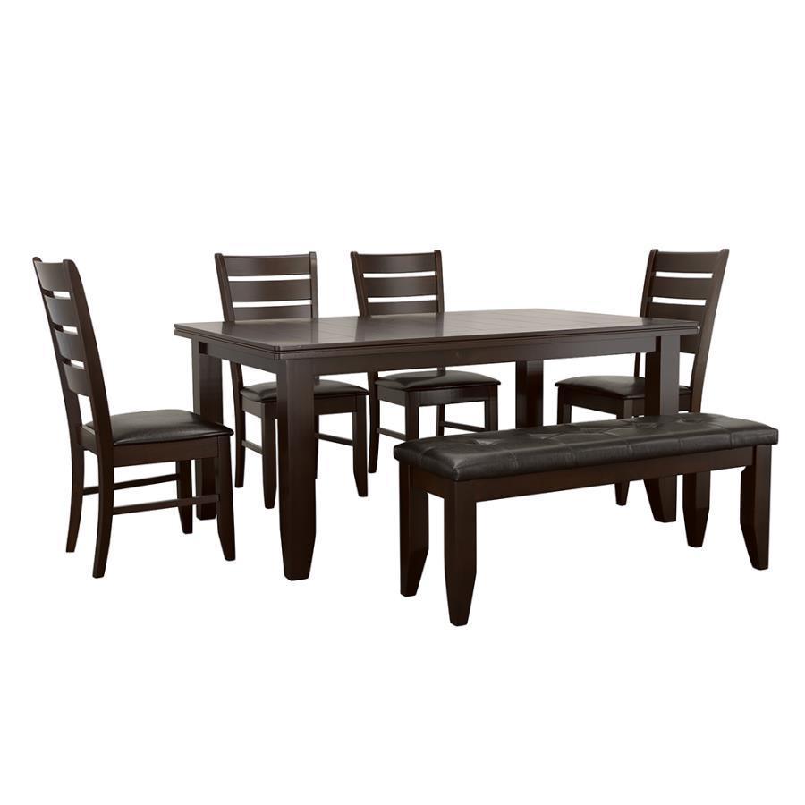 Dalila Dining Room Set Cappuccino and Black 102721-S6 Coaster FredCo