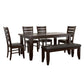 Dalila Dining Room Set Cappuccino and Black 102721-S6 Coaster FredCo