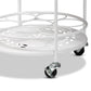 Dallan Modern Industrial White Metal 2-Tier Kitchen Cart FredCo