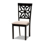Dallas Modern and Contemporary Sand Fabric Upholstered and Dark Brown Finished Wood 7-Piece Dining Set FredCo