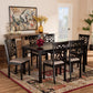 Dallas Modern and Contemporary Sand Fabric Upholstered and Dark Brown Finished Wood 7-Piece Dining Set FredCo