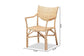 Damani Modern Bohemian Natural Brown Finished Rattan Dining Chair FredCo