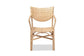 Damani Modern Bohemian Natural Brown Finished Rattan Dining Chair FredCo