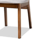 Damara Mid-Century Modern Grey Fabric Upholstered and Walnut Brown Finished Wood 5-Piece Dining Set FredCo