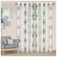 Damask Moroccan Embroidered Sheer Grommet Panel 2-Piece Curtain Set FredCo