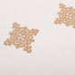 Damask Moroccan Embroidered Sheer Grommet Panel 2-Piece Curtain Set FredCo