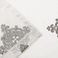 Damask Moroccan Embroidered Sheer Grommet Panel 2-Piece Curtain Set FredCo