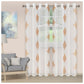Damask Moroccan Embroidered Sheer Grommet Panel 2-Piece Curtain Set FredCo