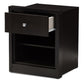 Danette Modern and Contemporary Wenge Brown Finished 1-Drawer Nightstand FredCo