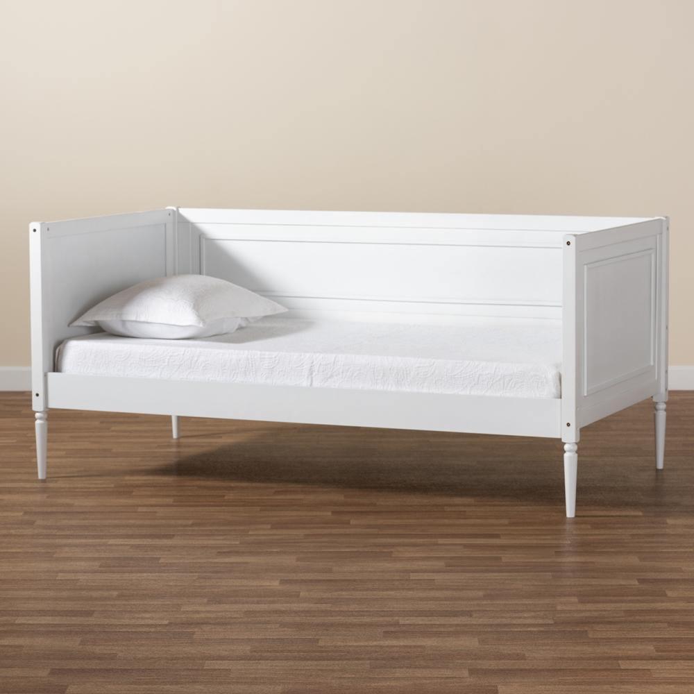 Daniella Modern and Contemporary White Finished Wood Daybed FredCo