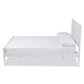 Daniella Modern and Contemporary White Finished Wood Full Size Platform Bed FredCo