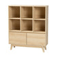 Danina Japandi Oak Brown Finished Wood Bookshelf FredCo