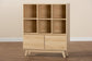 Danina Japandi Oak Brown Finished Wood Bookshelf FredCo