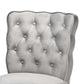 Daphne Modern and Contemporary Dark Grey Velvet Fabric Upholstered and Dark Brown Finished Wood 2-Piece Bar Stool Set FredCo