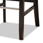 Daphne Modern and Contemporary Navy Blue Velvet Fabric Upholstered and Dark Brown Finished Wood 2-Piece Bar Stool Set FredCo