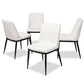 Darcell Modern and Contemporary White Faux Leather Upholstered Dining Chair (Set of 4) FredCo