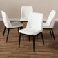 Darcell Modern and Contemporary White Faux Leather Upholstered Dining Chair (Set of 4) FredCo