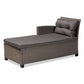 Darian Modern and Contemporary Grey Fabric Upholstered and Grey Synthetic Rattan 4-Piece Patio Set FredCo