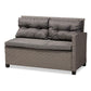Darian Modern and Contemporary Grey Fabric Upholstered and Grey Synthetic Rattan 4-Piece Patio Set FredCo