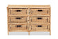 Dariana Modern Bohemian Natural Brown Rattan 6-Drawer Storage Cabinet FredCo