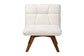 Darielle Japandi Cream Boucle Fabric and Walnut Brown Finished Rubberwood Accent Chair FredCo