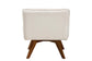 Darielle Japandi Cream Boucle Fabric and Walnut Brown Finished Rubberwood Accent Chair FredCo