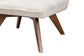 Darielle Japandi Cream Boucle Fabric and Walnut Brown Finished Rubberwood Accent Chair FredCo