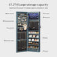 Dark Brown 47.2-Inches Jewelry Cabinet with Lights FredCo