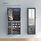 Dark Brown 47.2-Inches Jewelry Cabinet with Lights FredCo