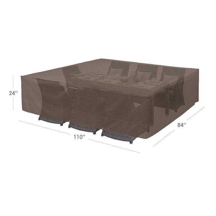 Dark Brown, Rectangular Patio Table Cover FredCo