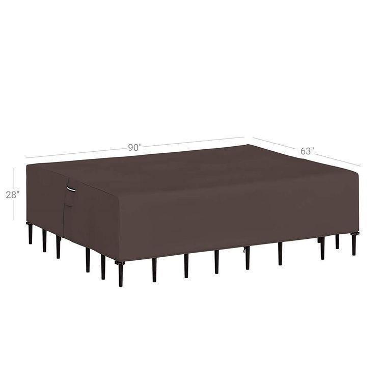 Dark Brown, Rectangular Waterproof Table Cover FredCo