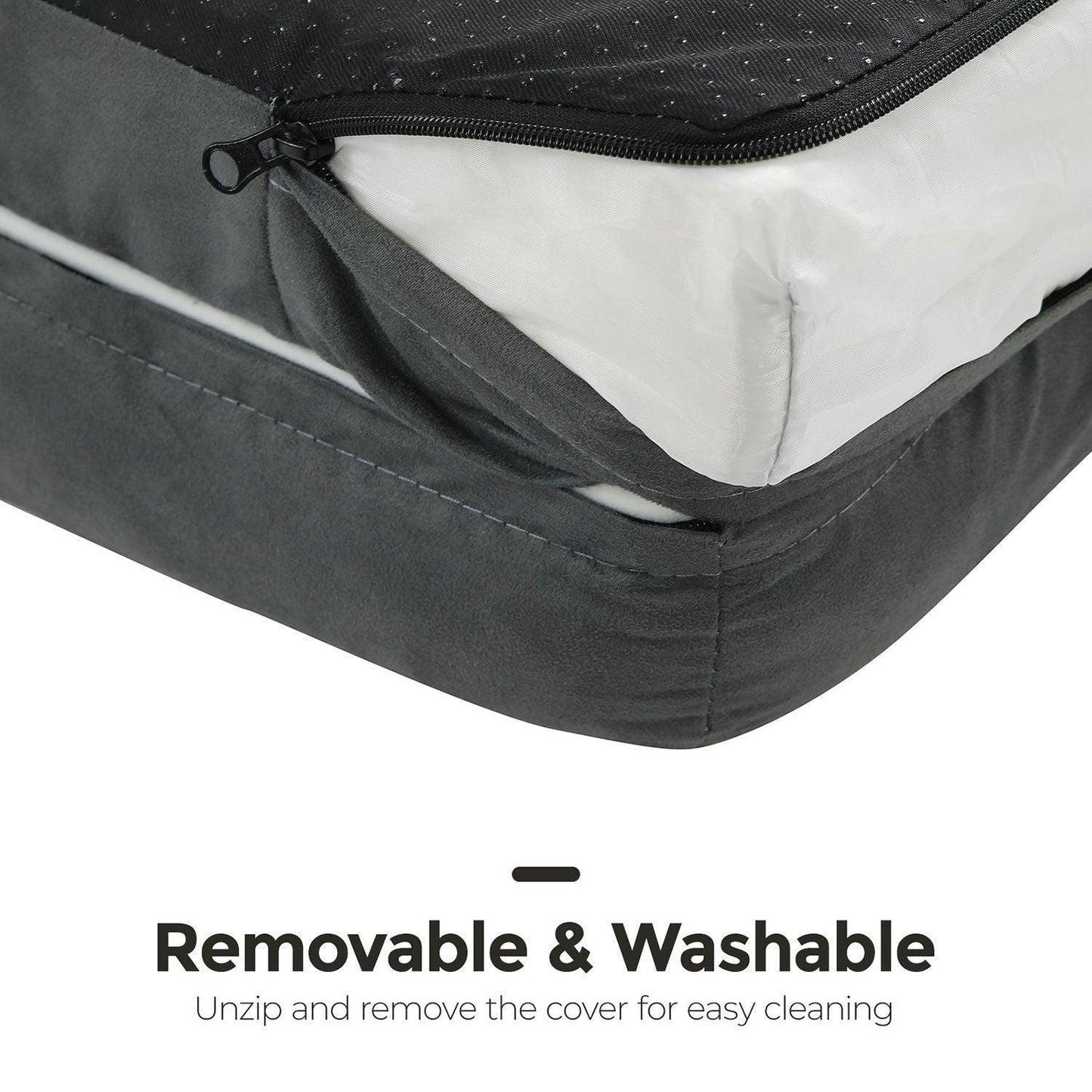 Dark Gray, Large Waterproof Dog Bed FredCo
